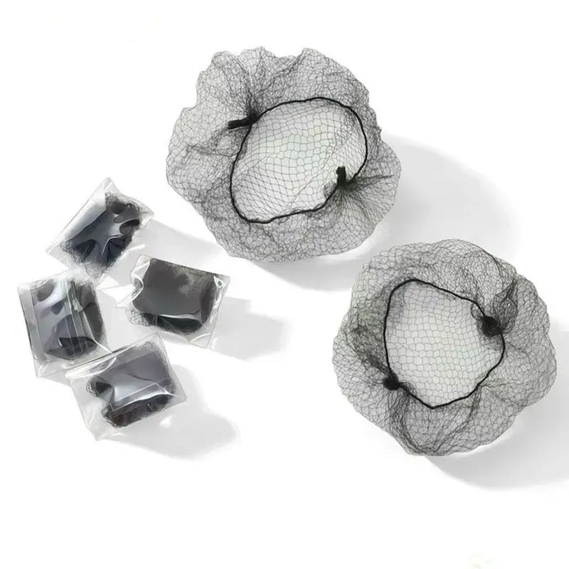 10Pcs/Lot Durable Nylon Hair Net For Bun Hair Hair style Tool Black Coffe Beige Brown White Gold Hair Net For Wigs Mesh