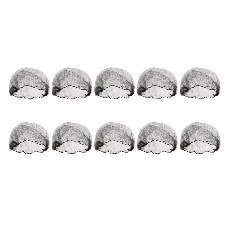 10Pcs/Lot Durable Nylon Hair Net For Bun Hair Hair style Tool Black Coffe Beige Brown White Gold Hair Net For Wigs Mesh