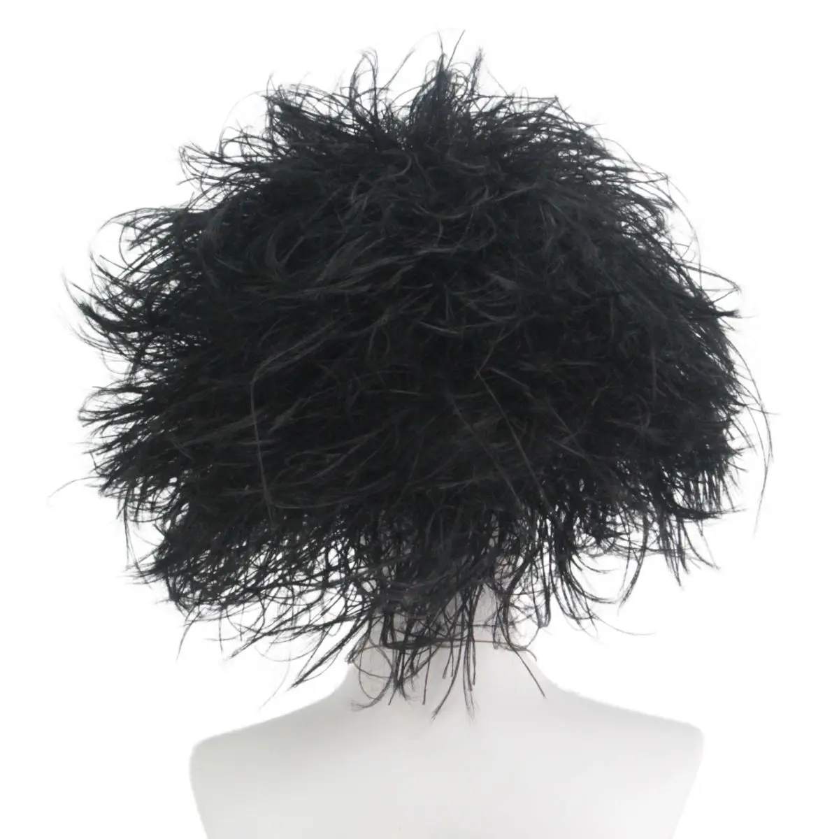 Black Synthetic Short Curly Wig Film Character Scissors Hands Style for Cosplay April Fool's Day Halloween CostumePartyAccessory