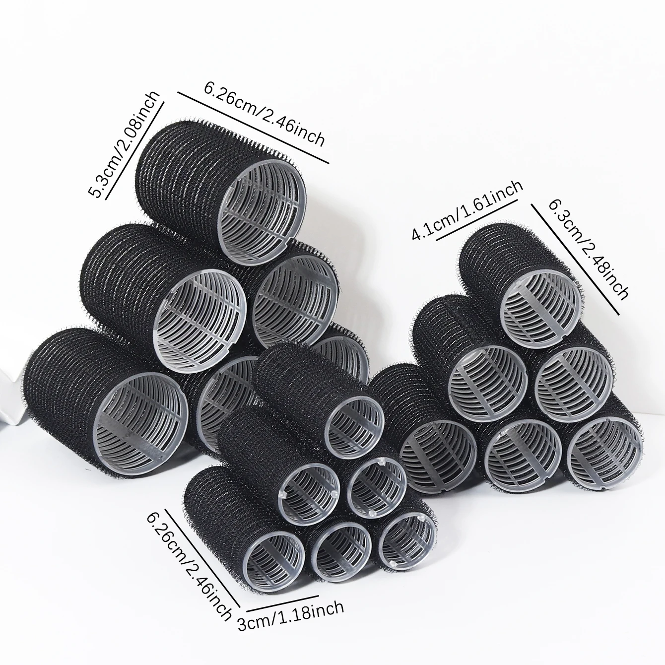 Heatless Curler Set, 6pcs Self Gripping Curler Rollers, DIY Hairdressing Tools, Special for Real Hair Wigs
