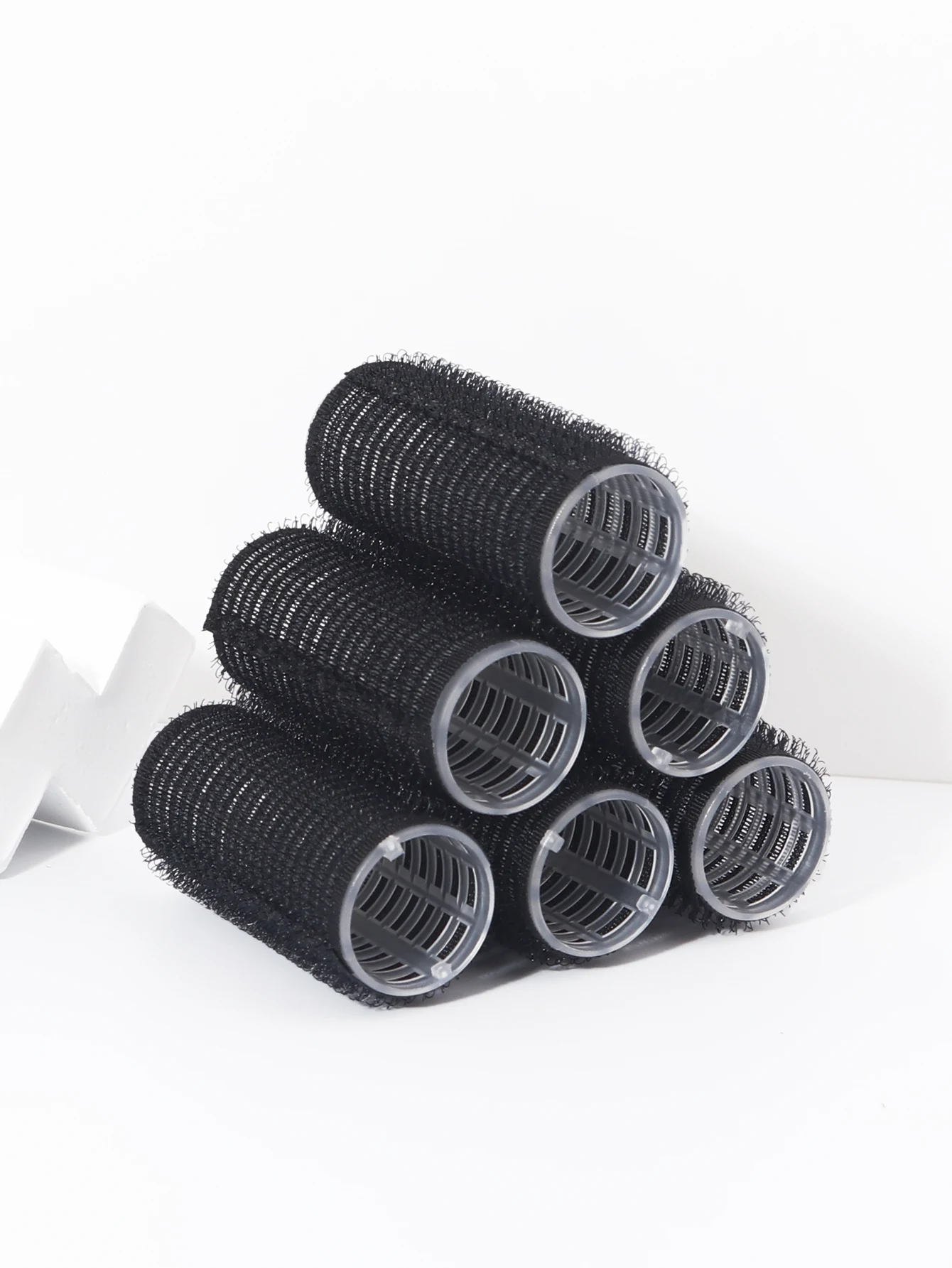 Heatless Curler Set, 6pcs Self Gripping Curler Rollers, DIY Hairdressing Tools, Special for Real Hair Wigs