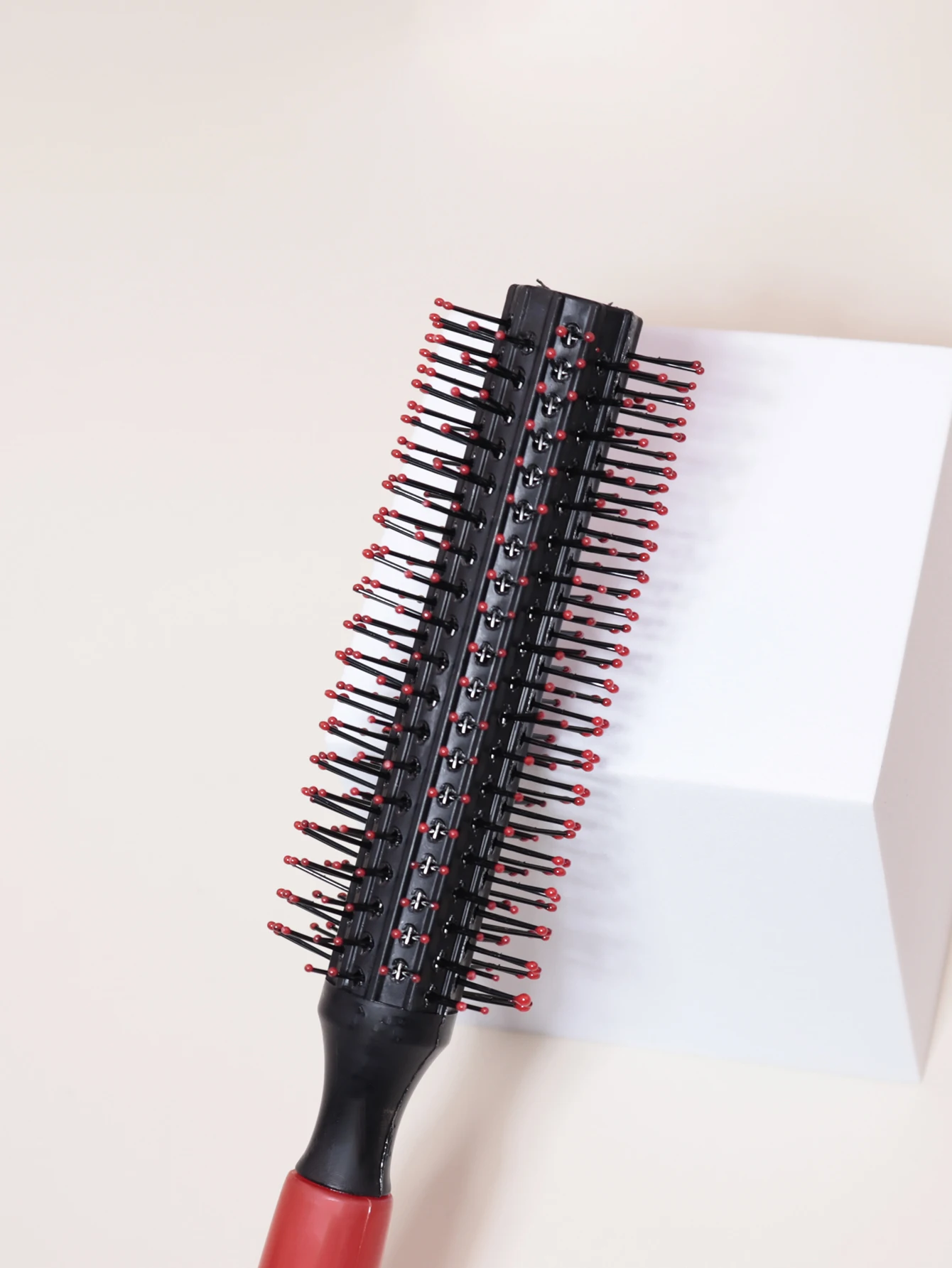 Professional Anti-Static Cylindrical Bristle Curly Hair Styling Round Comb Nylon Teeth Roller Comb Special for Real Hair Wigs