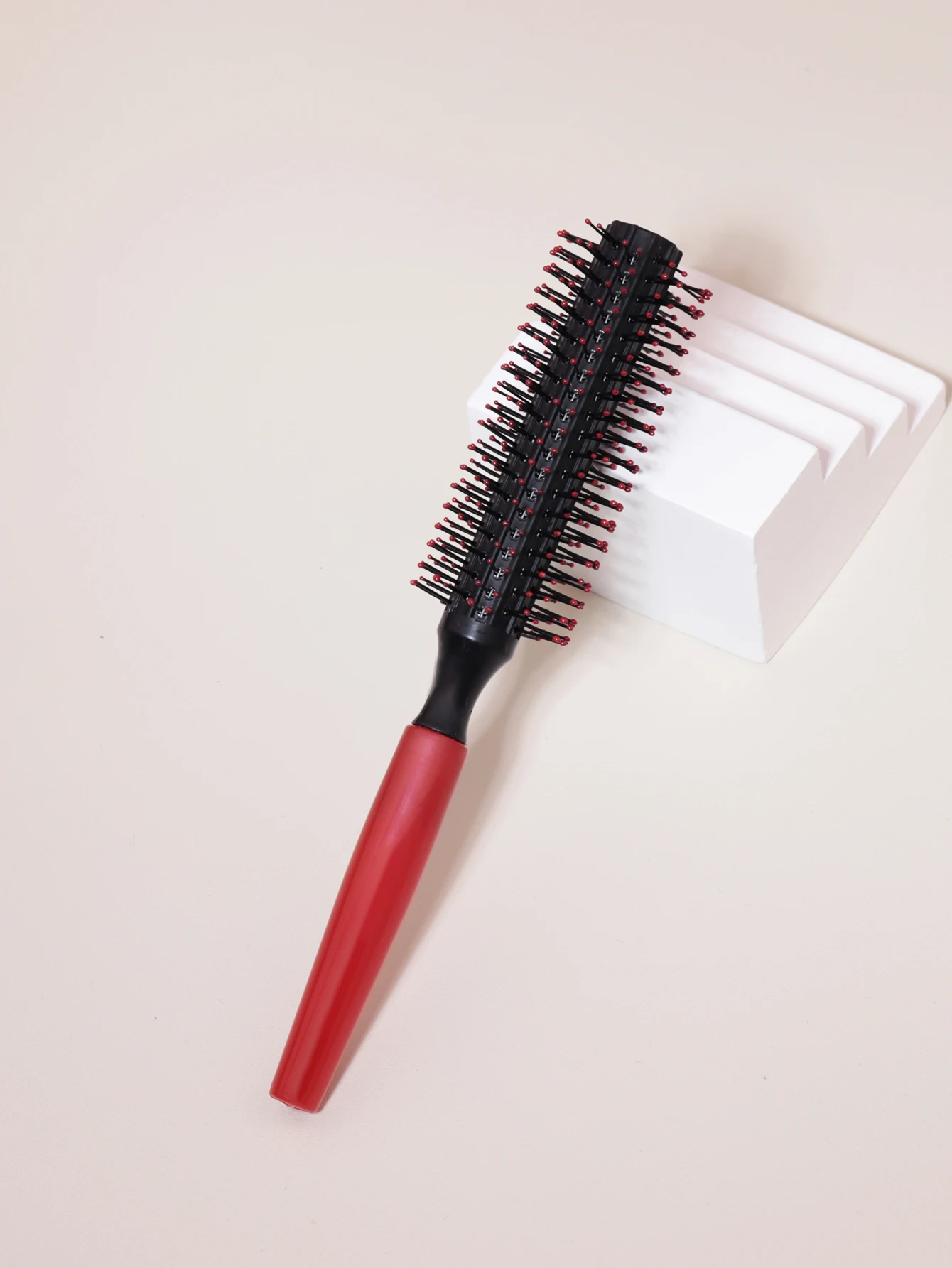 Professional Anti-Static Cylindrical Bristle Curly Hair Styling Round Comb Nylon Teeth Roller Comb Special for Real Hair Wigs