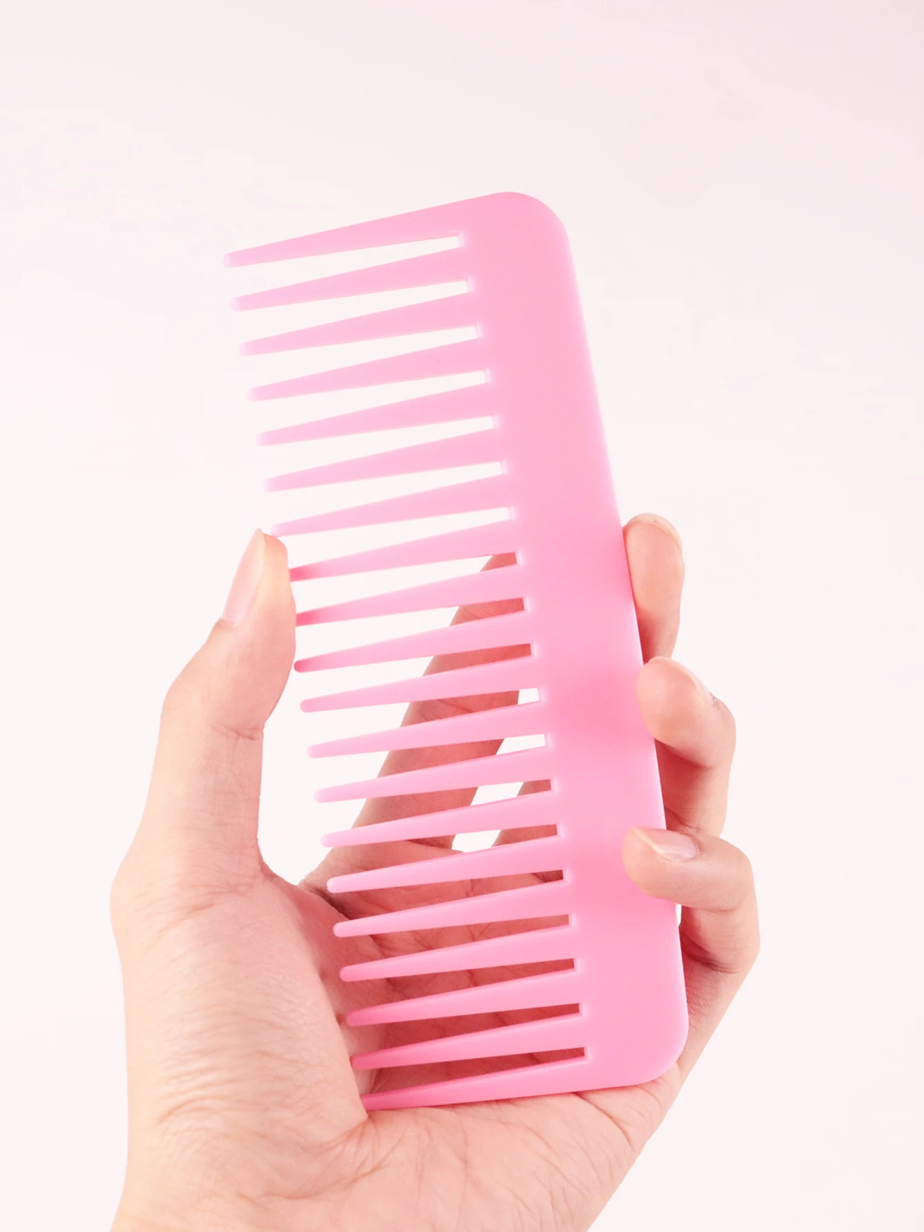 1 Thick Plastic Heat-Resistant, Anti-Static Long Toothed, Wide Toothed Salon Hairstyle Comb Special for Real Hair Wigs