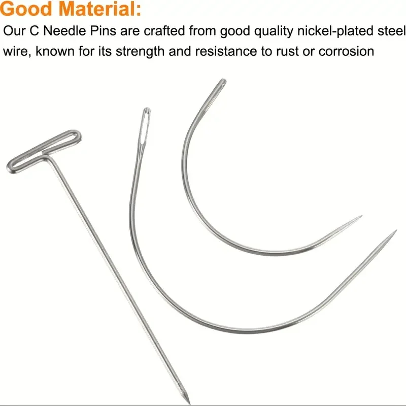 Professional Hair Extension Needle And Thread Set Curved Needle with Black/White Threads for DIY Wig Making