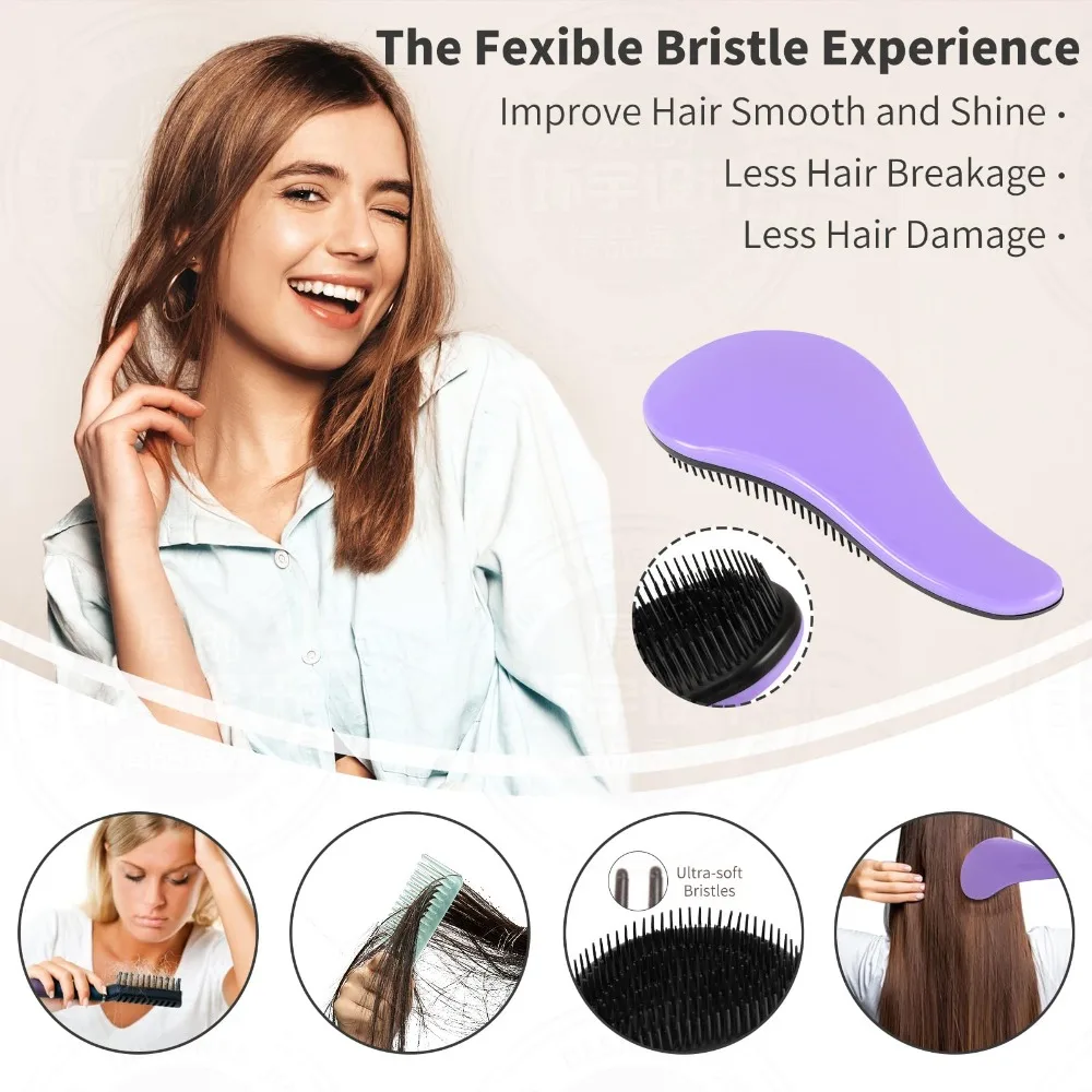 Magic Hairbrush Anti-Tangling Curly Hair Comb Scalp Massage Anti-static Grooming Smooth Soft Brush Wig Salon Hair Styling Tools