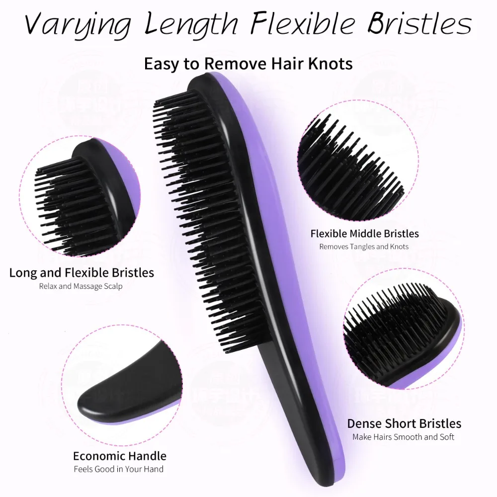 Magic Hairbrush Anti-Tangling Curly Hair Comb Scalp Massage Anti-static Grooming Smooth Soft Brush Wig Salon Hair Styling Tools