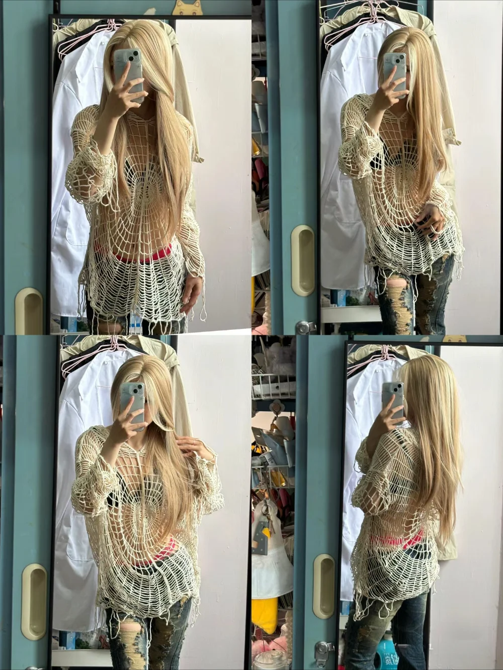 Blonde Wig for Women Long Straight Blonde Brown Wig Asian American Lace Front Synthetic Wig for Daily Use Cosplay Ombre Peluca