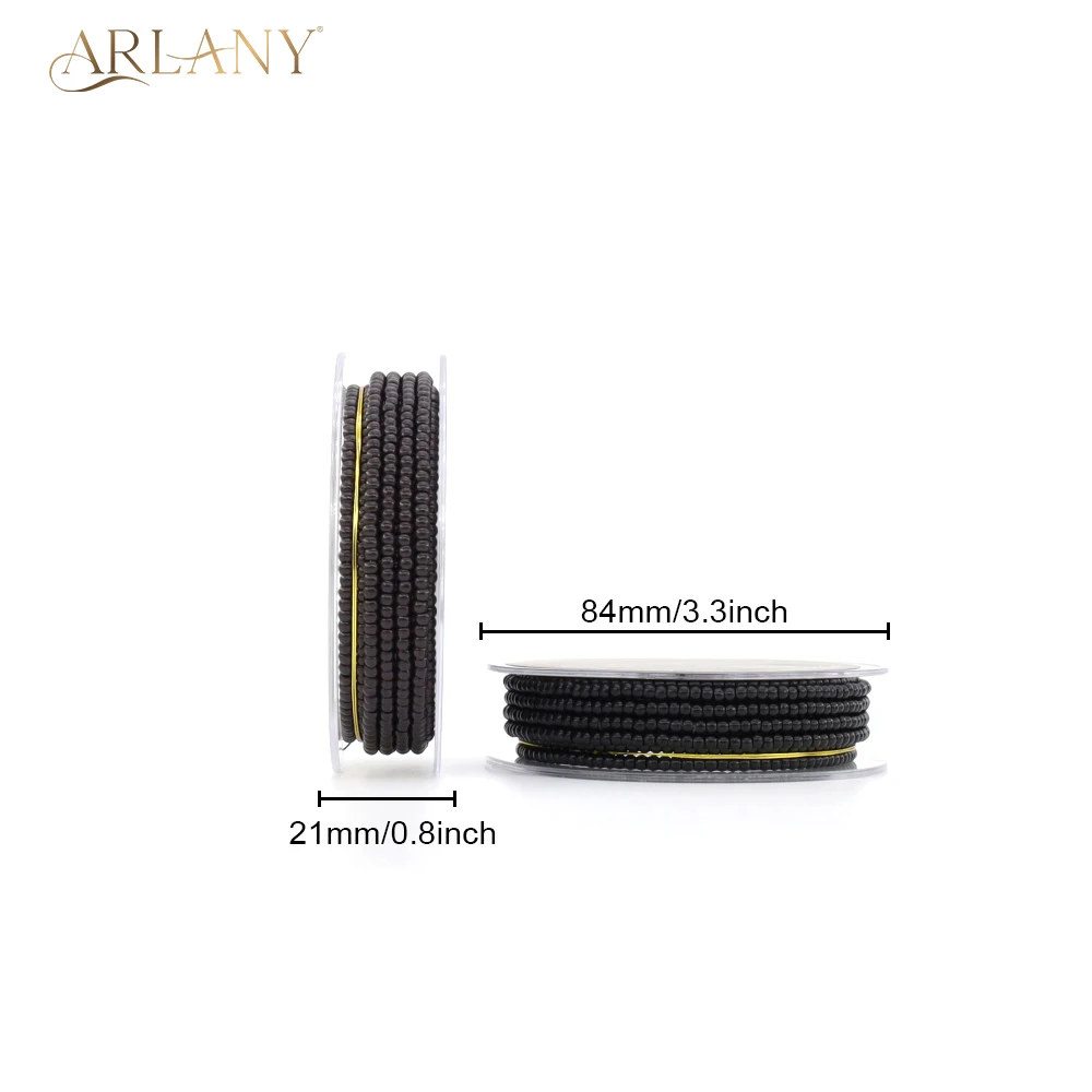 ARLANY Hair Extension Beads 3mm 500pcs/Roll Pre-Loaded Copper Nano Beads for Sewing in Extensions Feather Extensions