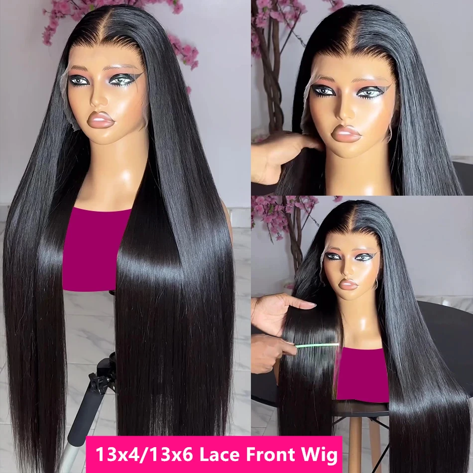 360 Hd Lace Frontal Wigs 13x6 13x4 Lace Wig Straight Human Hair Wigs 5x5 4X4 Glueless Straight Human Hair Wigs For Women 200%