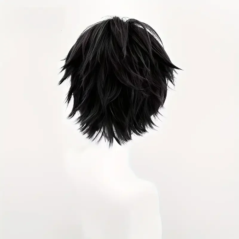 Short Hair Versatile Handsome Bangs Short Hair Cosplay Anime Synthetic Wig Role-Playing, Halloween, Christmas Costumes, Parties