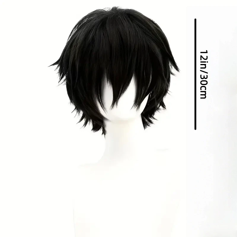 Short Hair Versatile Handsome Bangs Short Hair Cosplay Anime Synthetic Wig Role-Playing, Halloween, Christmas Costumes, Parties