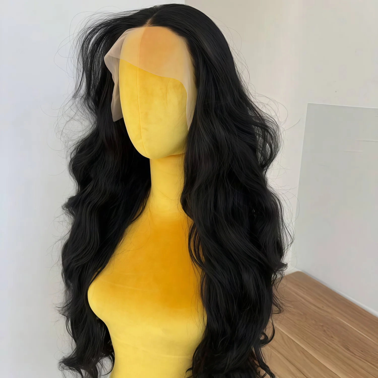 Elegant Women's Wig, Natural Black Wavy Long Curly Synthetic Wig Costumes, Wigs for Cosplay, Parties, Stage Performances