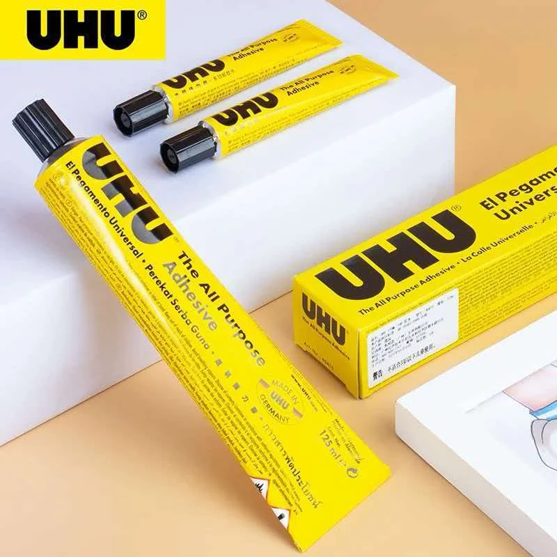 7ml/20ml/35ml/60ml UHU Universal Flexible Clear Glue For Wigs Lace Fabric Wood Metal Leather Porcelain DIY Repair