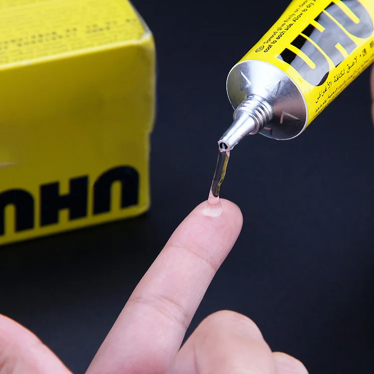7ml/20ml/35ml/60ml UHU Universal Flexible Clear Glue For Wigs Lace Fabric Wood Metal Leather Porcelain DIY Repair