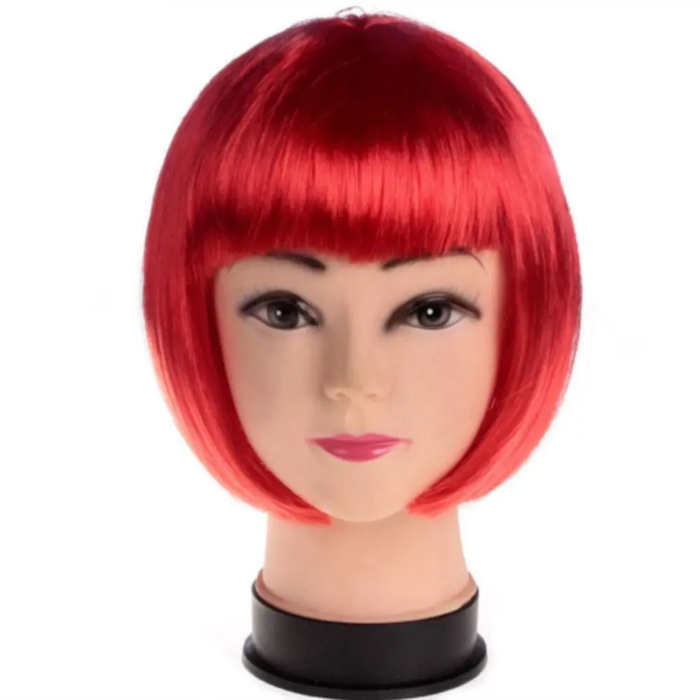 Hot Cosplay Full Wig Short Bob Wig Short Straight Hair Synthetic Hair