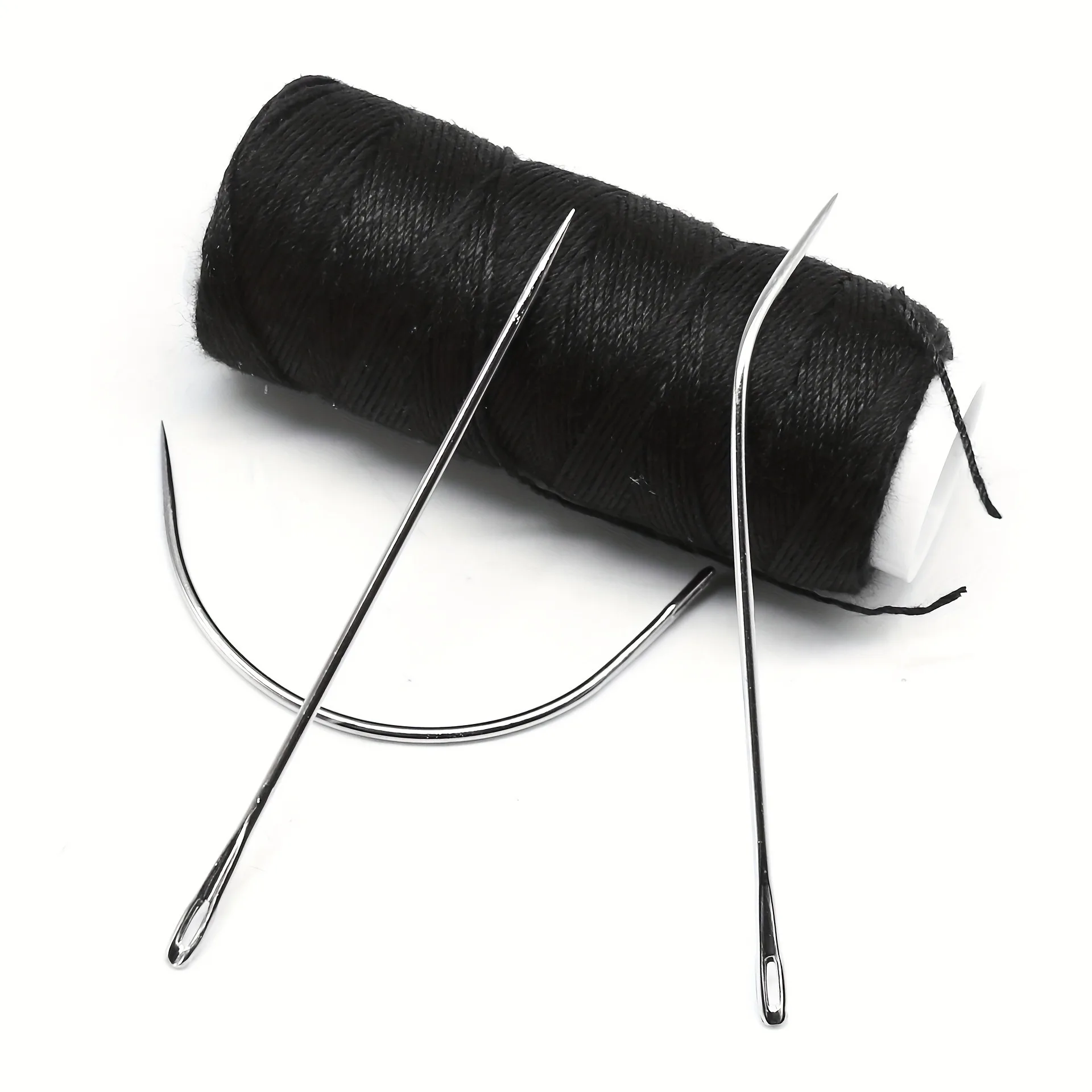 4 Colors Nylon Hair Track Weft Weave Sew Thread + Needle J+I+C For Clip In Extensions Wig Tools for Hair Extension Accessories