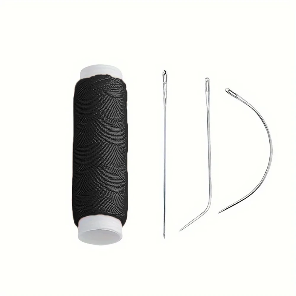 4 Colors Nylon Hair Track Weft Weave Sew Thread + Needle J+I+C For Clip In Extensions Wig Tools for Hair Extension Accessories
