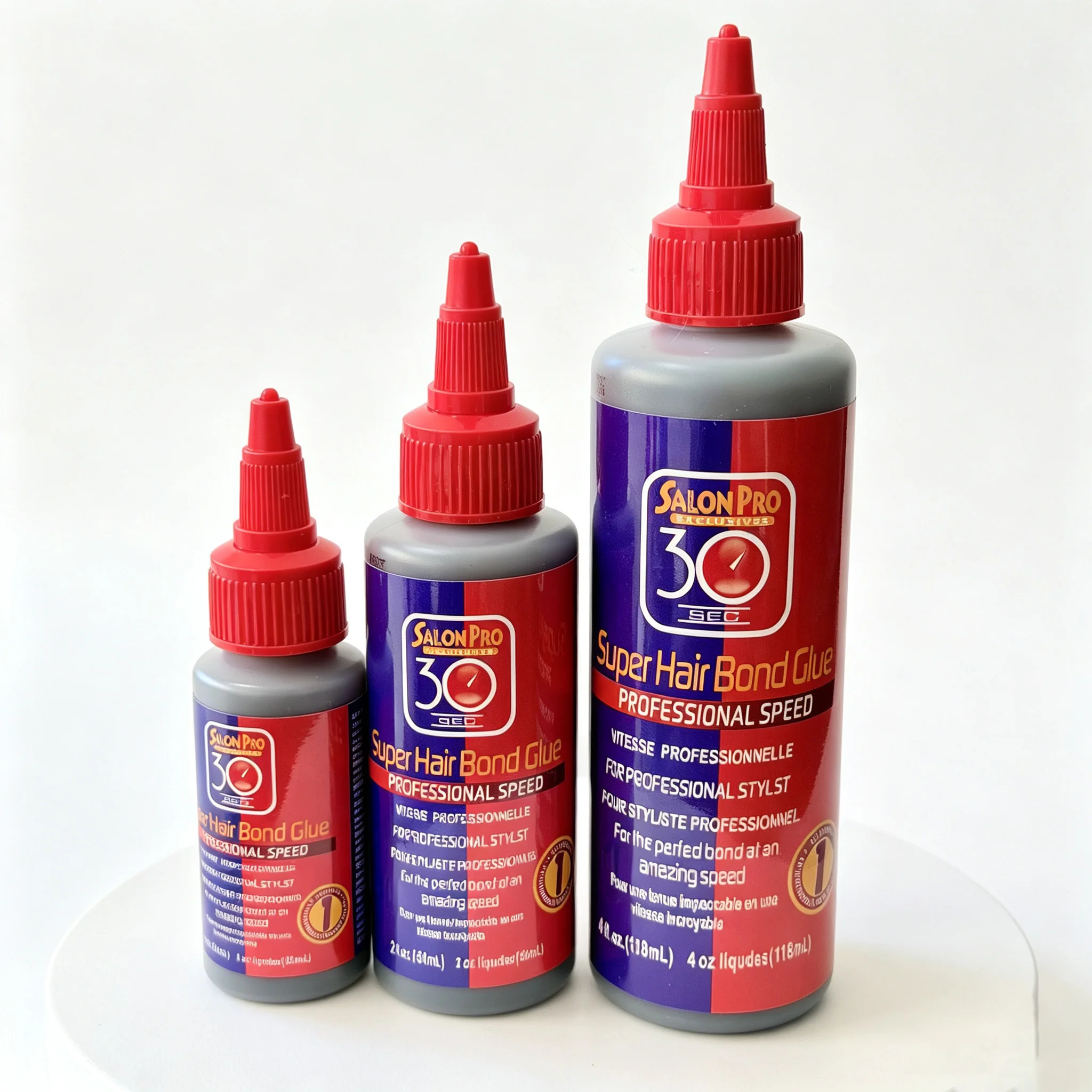 Wholesale Salon Pro 30 Sec Super Hair Bond Glue 4Oz 118ml, Professional Bonding Adhesive, Fast-Drying Wig Glue, Strong Hold)