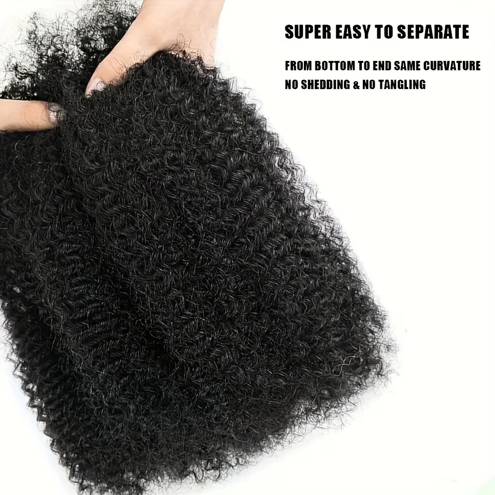 Afro Kinkys Bulk Synthetic Hair for Dreadlock Extensions Loc Repair Braiding Twist Tight Afro Kinky Synthetic Hair for Loc