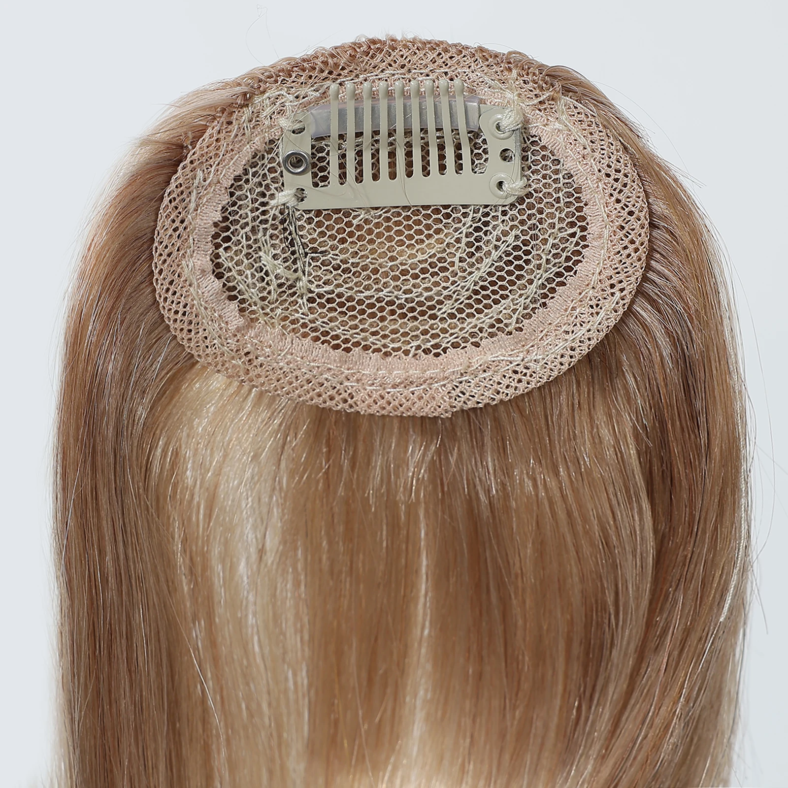 100% Human Hair Bangs Blonde Brown Wispy Bang Hair Clip in Bangs Fringe with Temples Hairpiece for Women Clip on Air Bang 4.5in