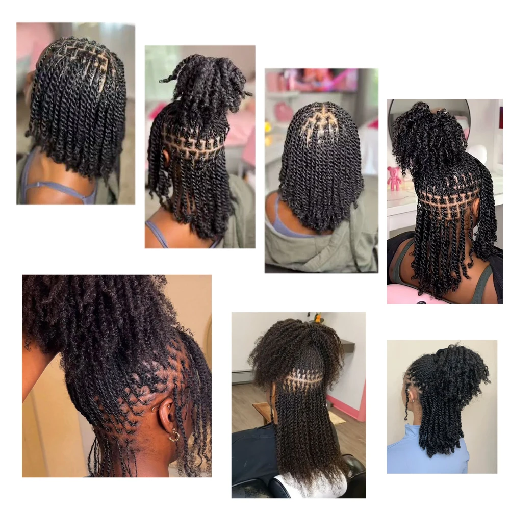 Kinky Marley Synthetic Braiding Hair Springy Afro Twist Crochet Faux Locs Bulk Extensions Marely Braid for Quick Styling