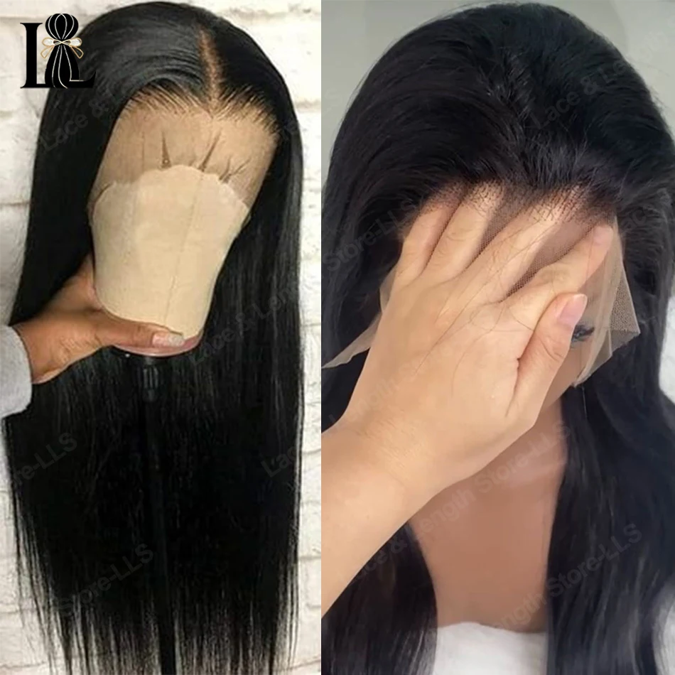 13x4 Straight Human Hair Wigs Burmese Hair High Quality HD Transparent Lace Front Wig for Women 3-Day Delivery in France