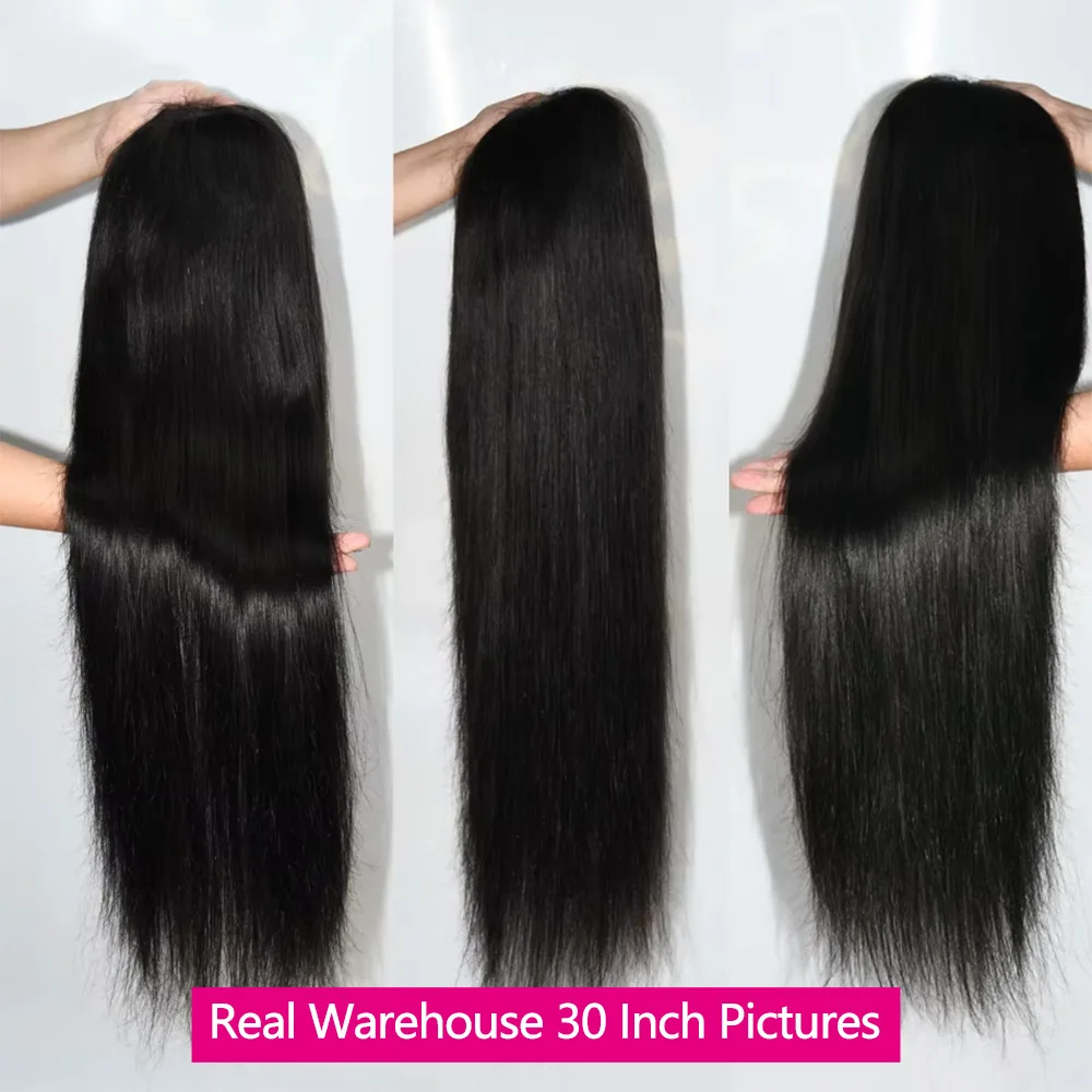 13x4 Straight Human Hair Wigs Burmese Hair High Quality HD Transparent Lace Front Wig for Women 3-Day Delivery in France