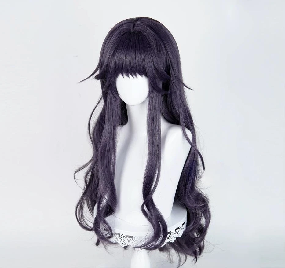 Waguri Kaoruko Cosplay Synthetic Wig Long Purple Gray Woman Hair Anime Heat Resistant Wigs For Halloween Party