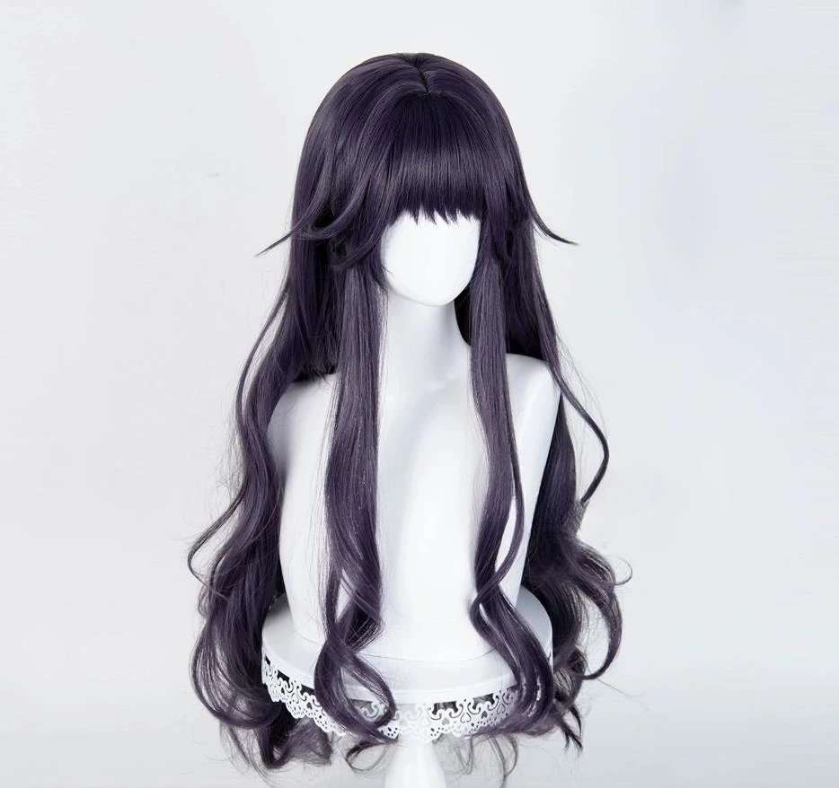 Waguri Kaoruko Cosplay Synthetic Wig Long Purple Gray Woman Hair Anime Heat Resistant Wigs For Halloween Party