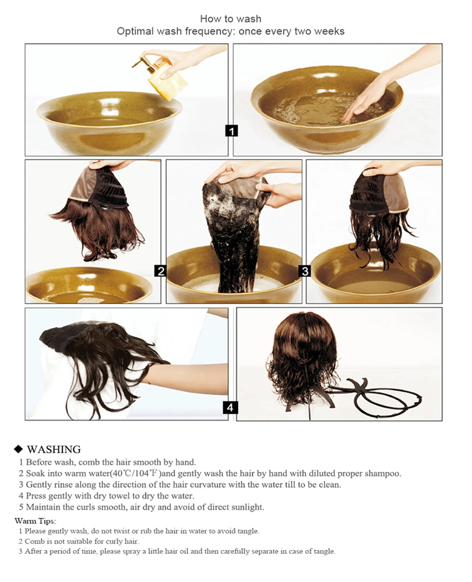 Black Long Wavy Synthetic Wig for Halloween Party, Cosplay Wig, Daily Wig, High-Temperature Hair Accessory Wig Set
