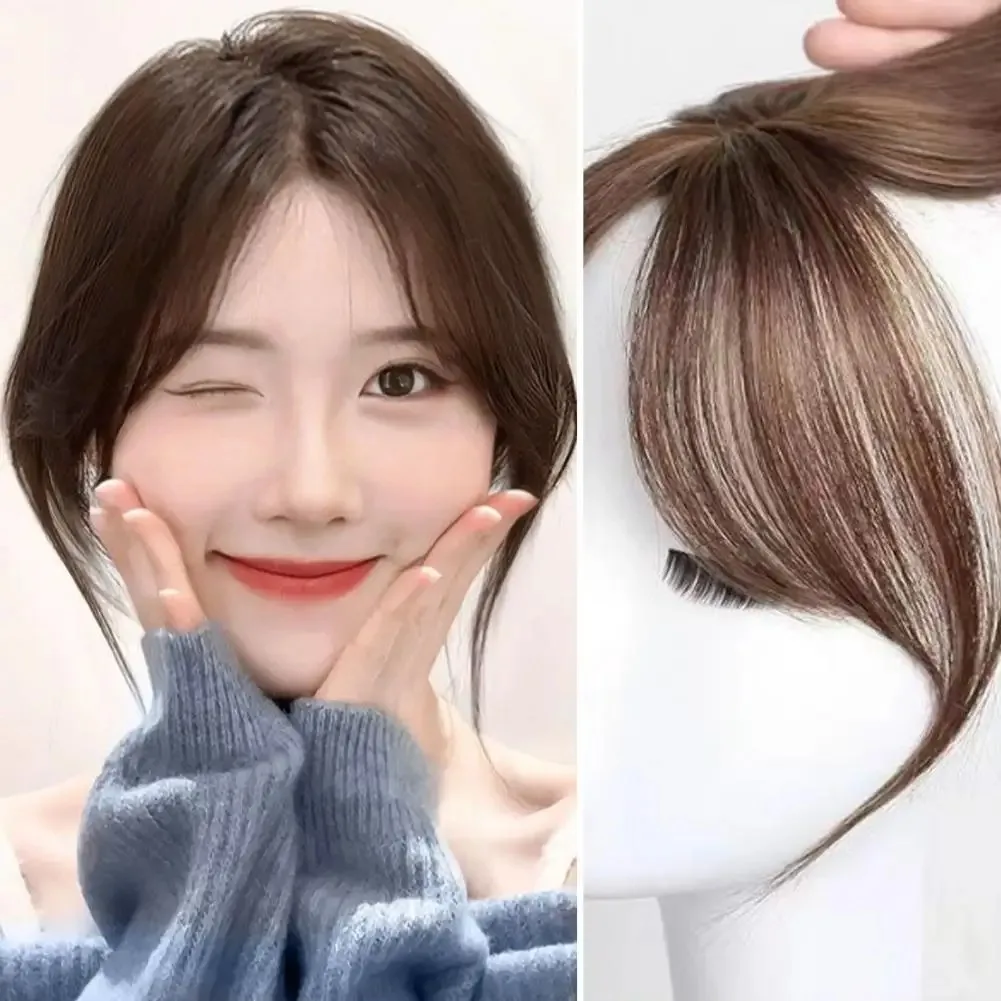 Synthetic Hair Topper for Women Natural Invisible Hairpiece 3D Middle Part Bangs Fluffy Volume Lightweight Hair Extension