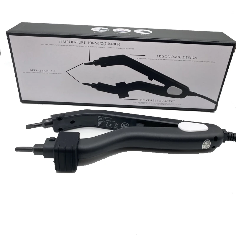 Black Heat Hair Connector KIT 220 Degree L-601 Temperature Controllable Heat Iron Fast Hot Iron