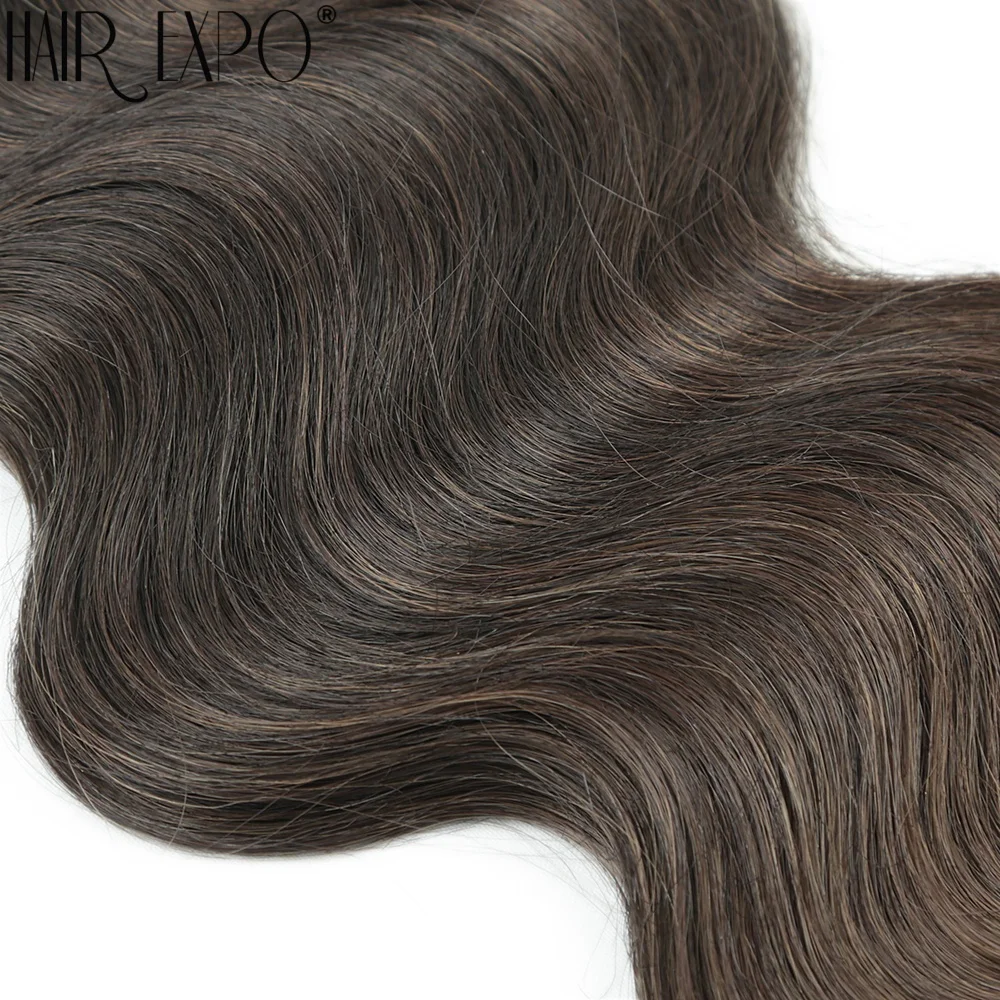 Body Wave Hair Bundles 24" Piano Blonde Natural Synthetic Hair Extensions Ombre Thick Ponytail Loose Deep Hair Weaving For Women