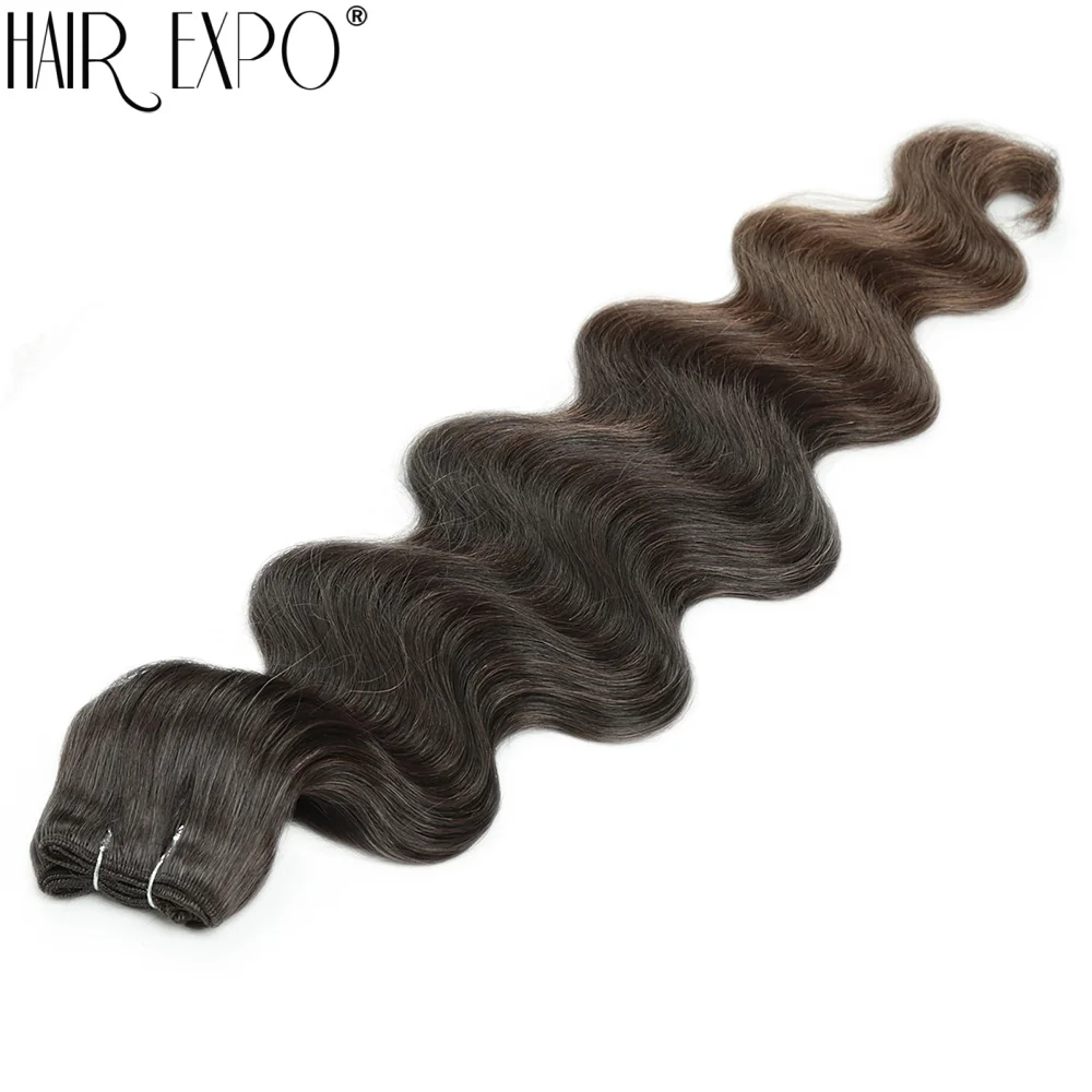Body Wave Hair Bundles 24" Piano Blonde Natural Synthetic Hair Extensions Ombre Thick Ponytail Loose Deep Hair Weaving For Women