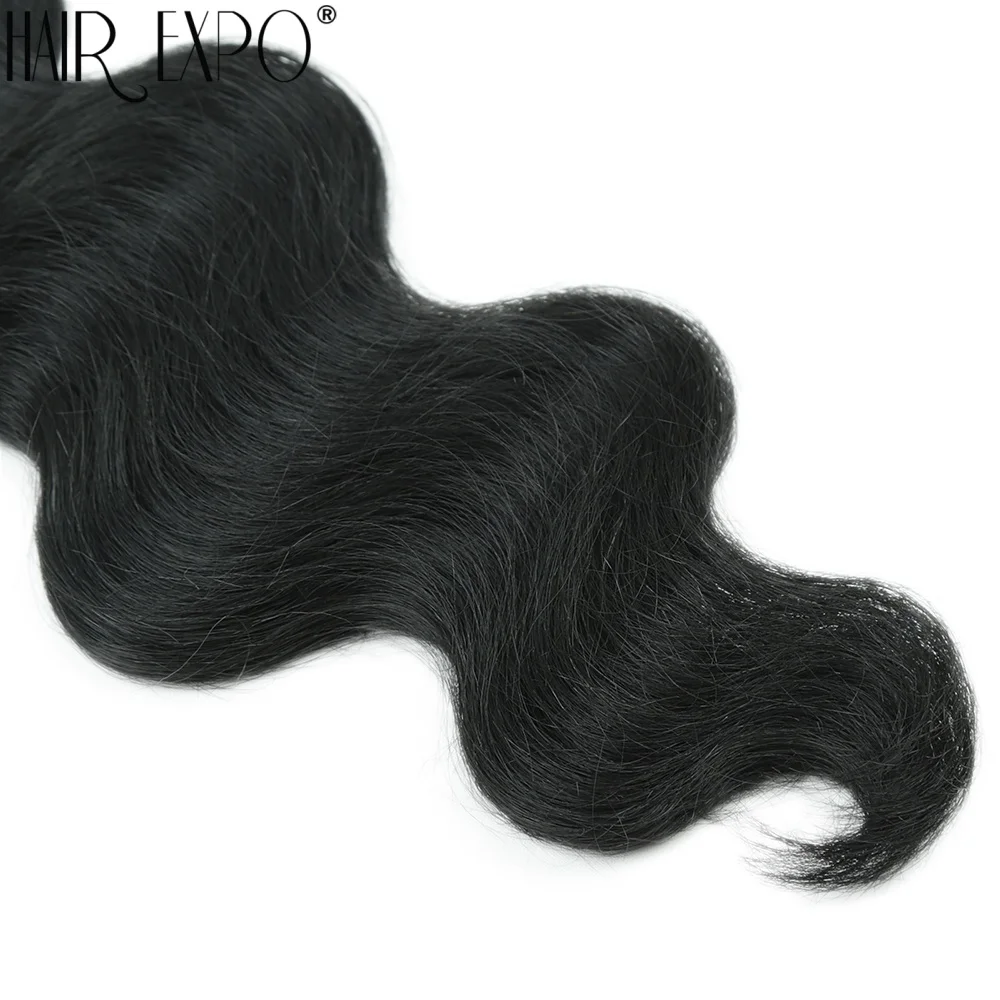 Body Wave Hair Bundles 24" Piano Blonde Natural Synthetic Hair Extensions Ombre Thick Ponytail Loose Deep Hair Weaving For Women