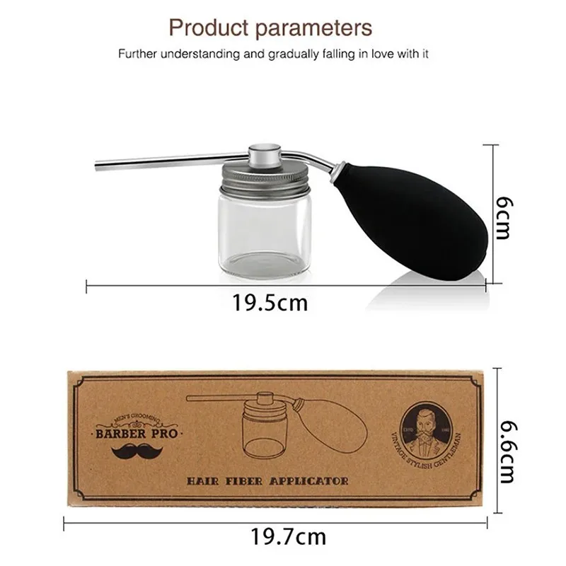 Refillable Barber Powder Spray Bottle Hair Building Fiber Applicator Talc Powder Blower Puffer Tools Salon Accessories