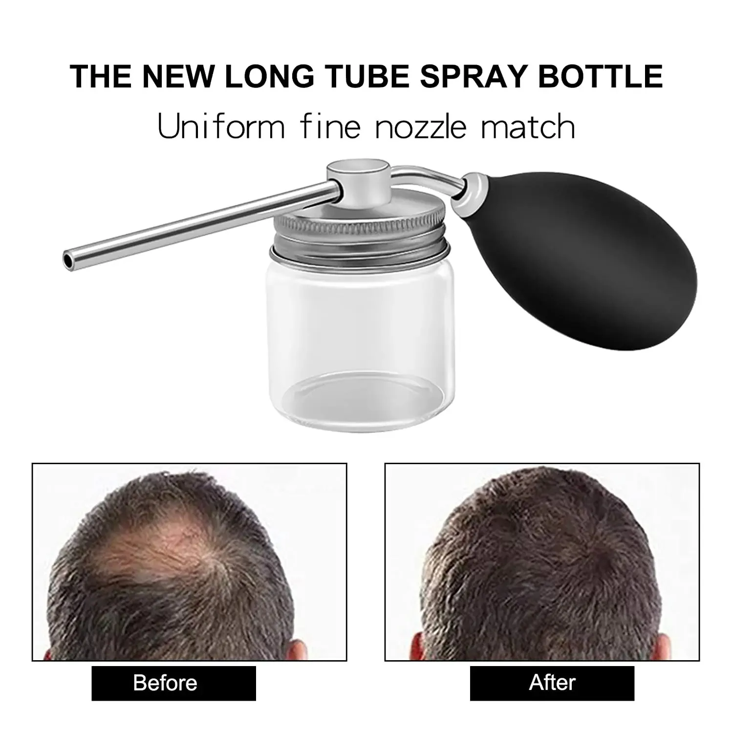 Refillable Barber Powder Spray Bottle Hair Building Fiber Applicator Talc Powder Blower Puffer Tools Salon Accessories