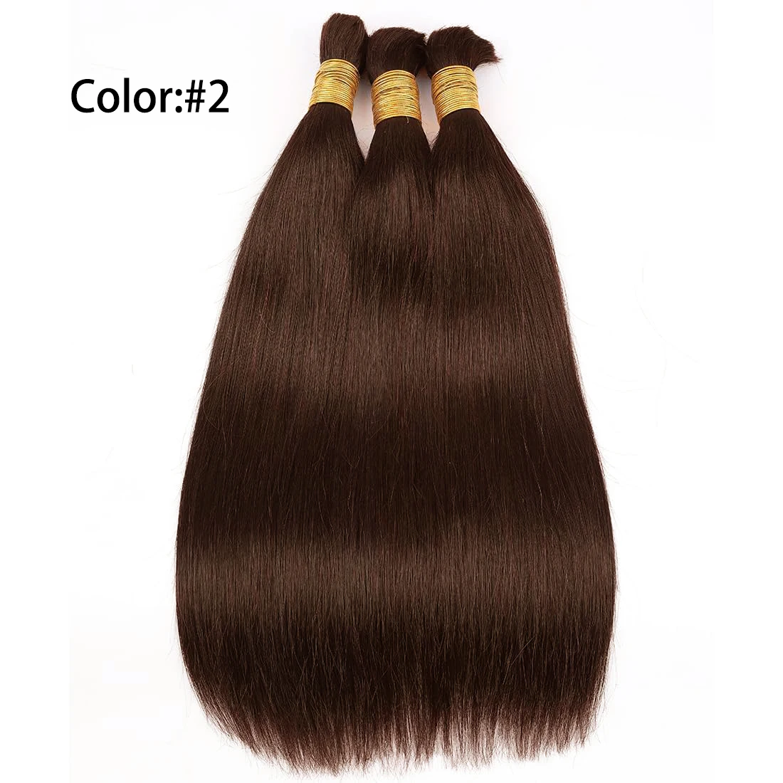 Double Drawn Straight #613 Blonde Brown #1B Natural Color Braiding Hair Bulk No Weft Raw Unprocessed Human Hair Bulks 1 Bundels