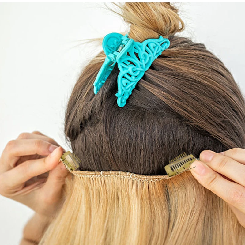 5pcs/10pcs Chunni Dupatta Clips With Safety Pin10-Teeth Strong Grip Hair Clip Duppatta Hack Hijab Tikka Setting Grip Clips