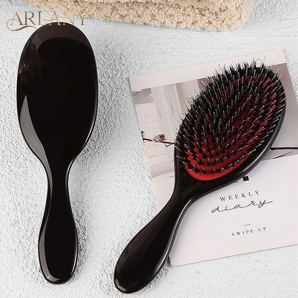 ARLANY Boar Bristle Hair Brush Massage Comb Hair Styling Tool Hair Beauty Salon Accessories Hairdressing Hair Extensions Tool