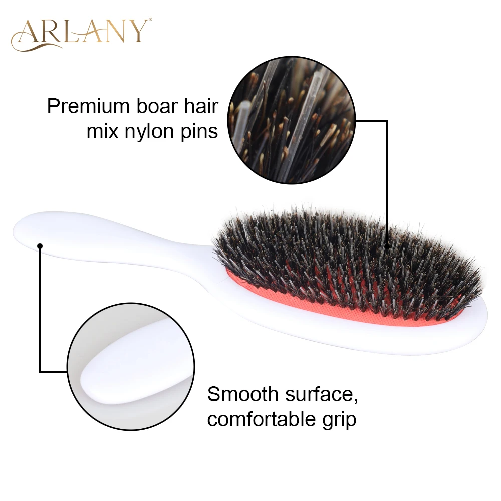 ARLANY Boar Bristle Hair Brush Massage Comb Hair Styling Tool Hair Beauty Salon Accessories Hairdressing Hair Extensions Tool