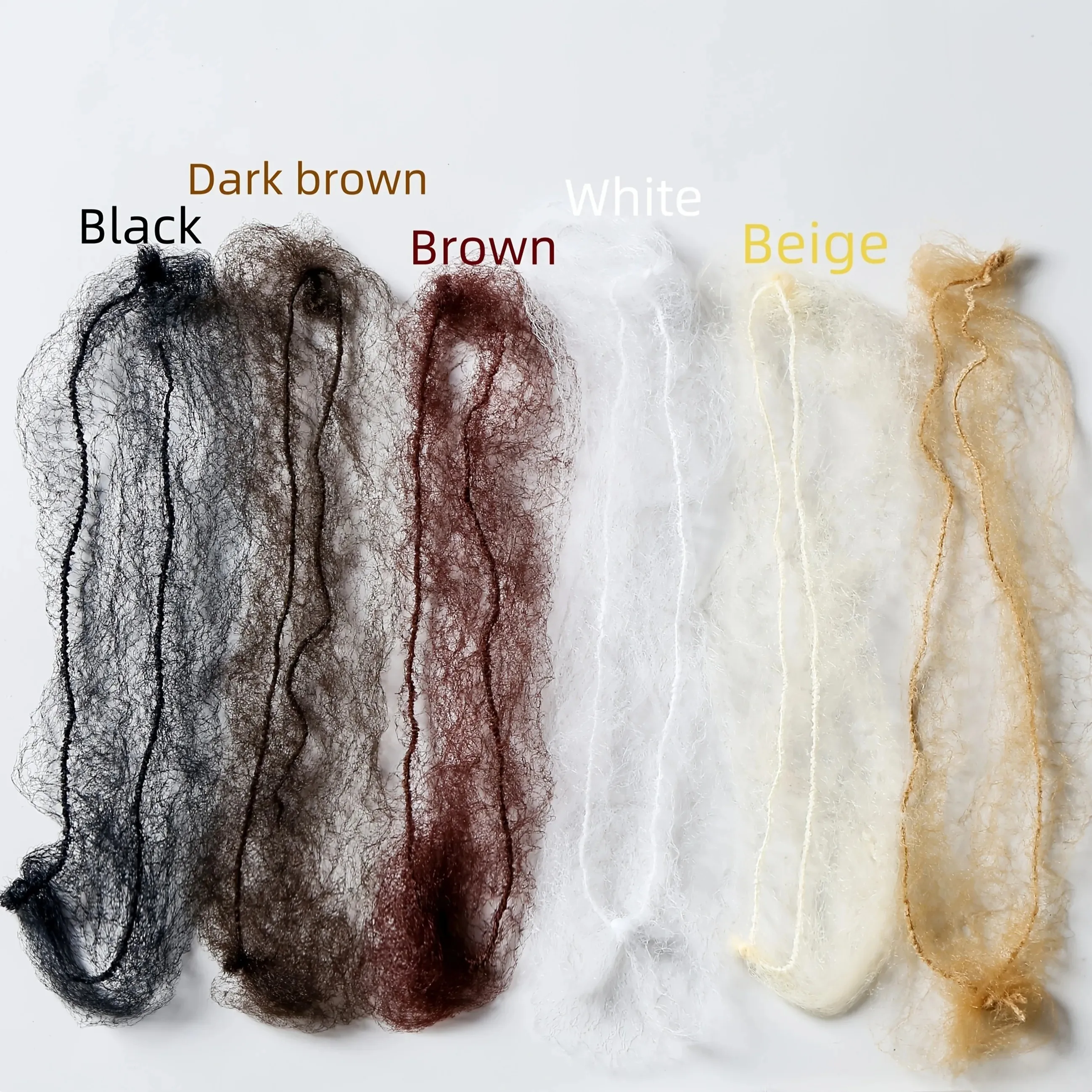 100PCS Premium Nylon Invisible Hair Nets for Ballet Dance Bun, Hair Weaving & Hair Extension Making Cap
