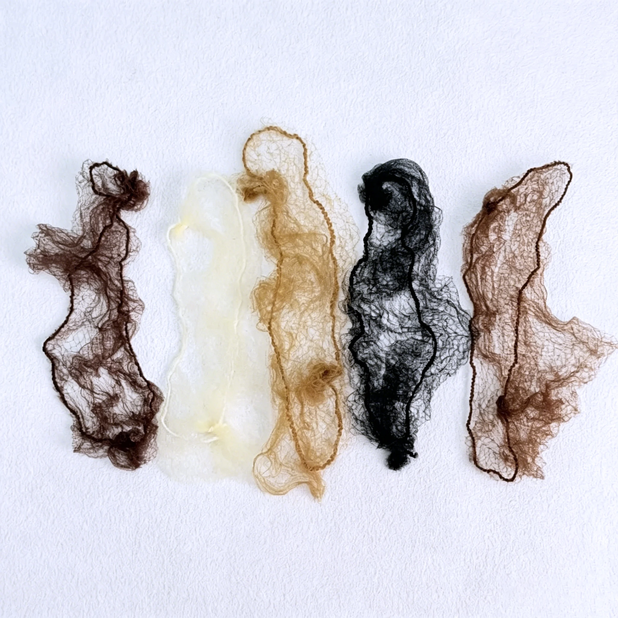 100PCS Premium Nylon Invisible Hair Nets for Ballet Dance Bun, Hair Weaving & Hair Extension Making Cap