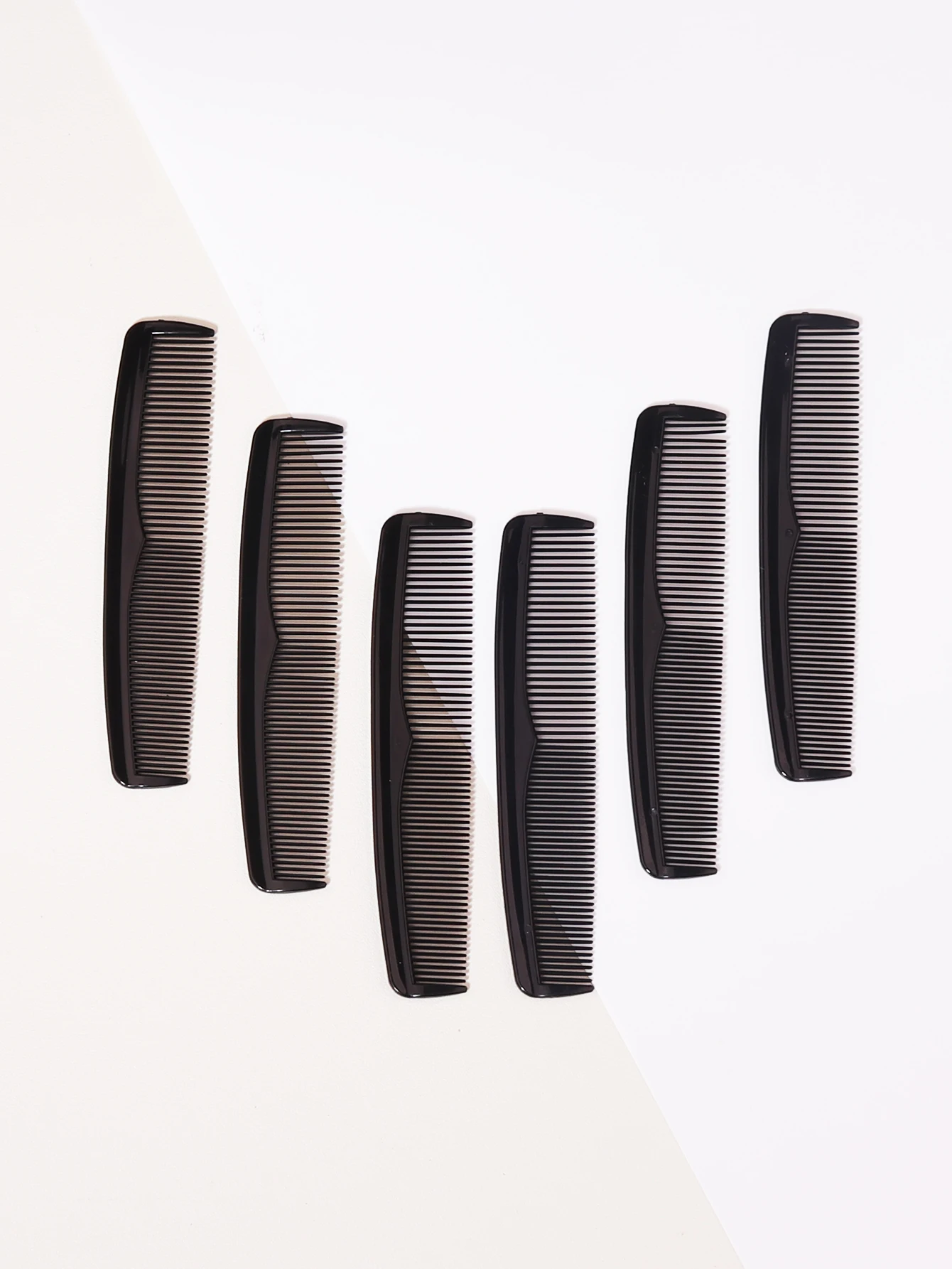 12pcs Portable Plastic Anti-Static Double-Sided Dense Toothed Hair Combs Salon Hair Comb Tools Special for Real Hair Wigs