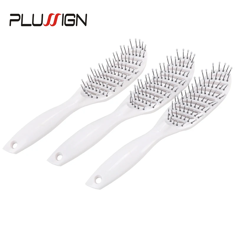Styling Curly Hair Brush Salon Massager Comb Brush Detangling Drying Brush Anti Static Curved Vent Brush Scalp Massage Comb