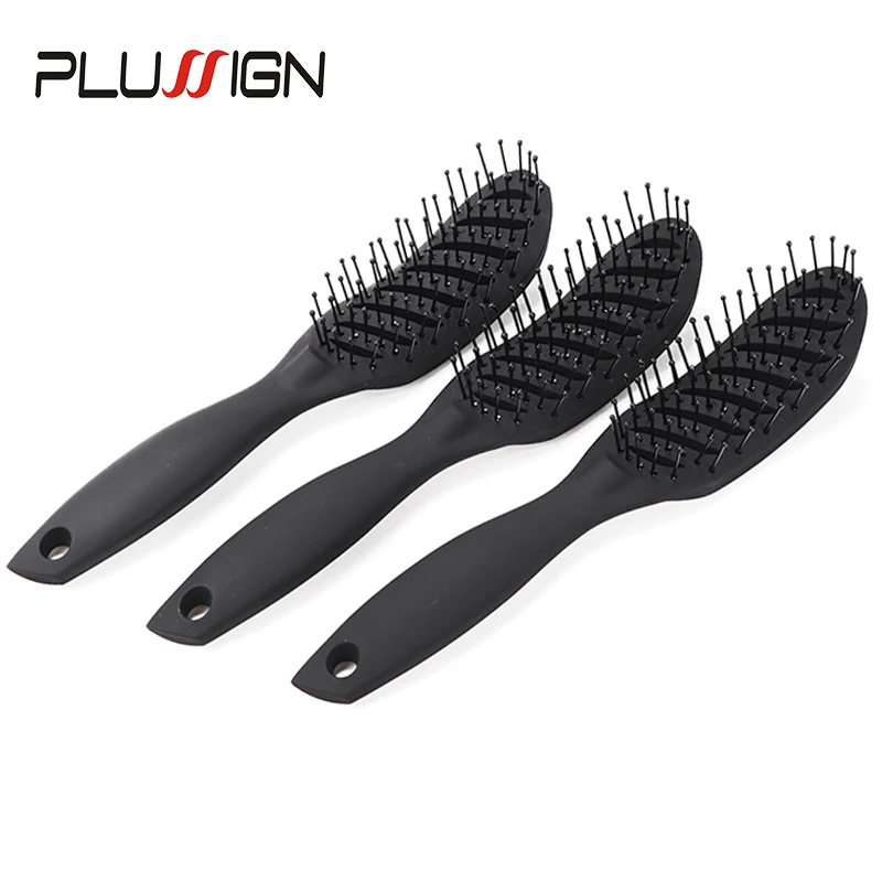 Styling Curly Hair Brush Salon Massager Comb Brush Detangling Drying Brush Anti Static Curved Vent Brush Scalp Massage Comb