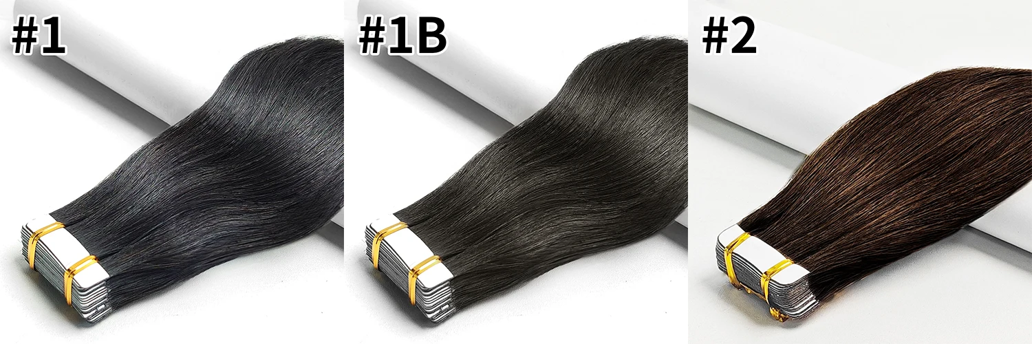 Straight Tape In Hair Extensions Skin Weft Tape In Hair Extensions 20Pcs 50G/Pack Adhesive Invisible 100% Real Human Hair Women