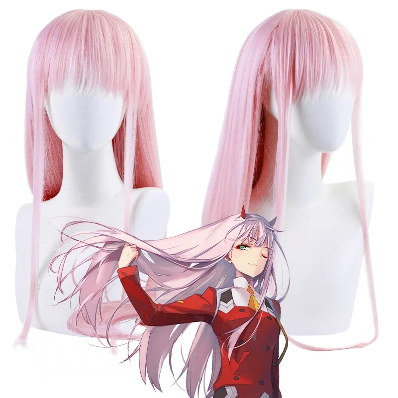 Fun and Beauty Hair Animation Darling in FRANXX 02 Otherwise Two Long Wigs Role Playing Pink Cos Wig