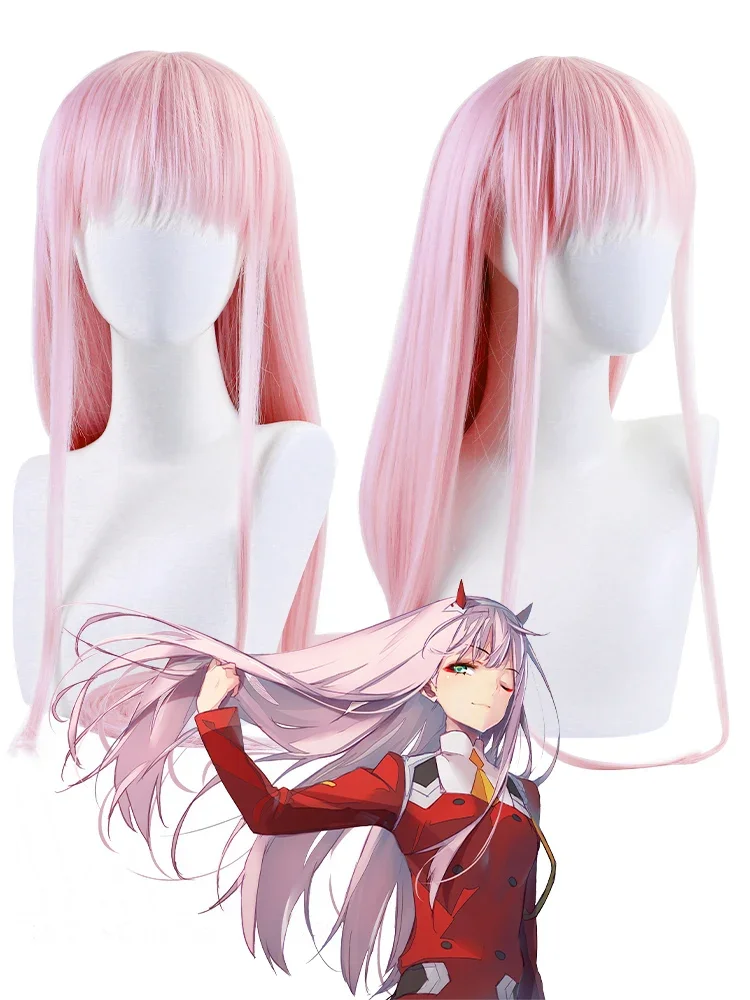 Fun and Beauty Hair Animation Darling in FRANXX 02 Otherwise Two Long Wigs Role Playing Pink Cos Wig